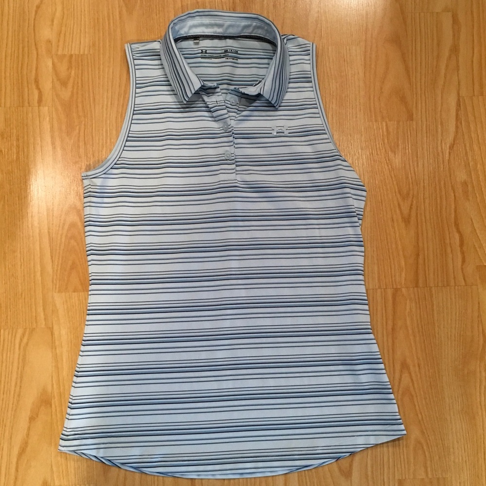 Under Armour Women's Light Blue Striped Tank Top